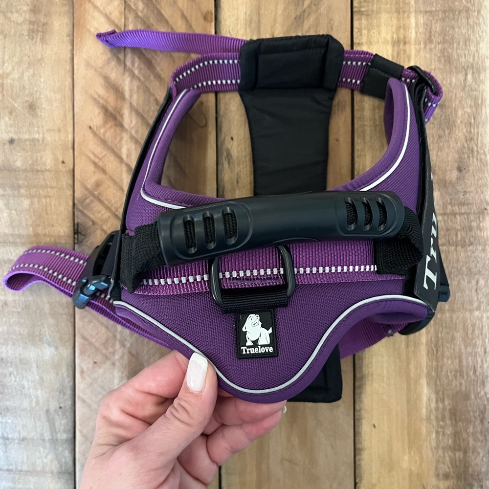 Truelove 3M Adjustable Reflective Padded Purple Dog Harness. Size Medium.